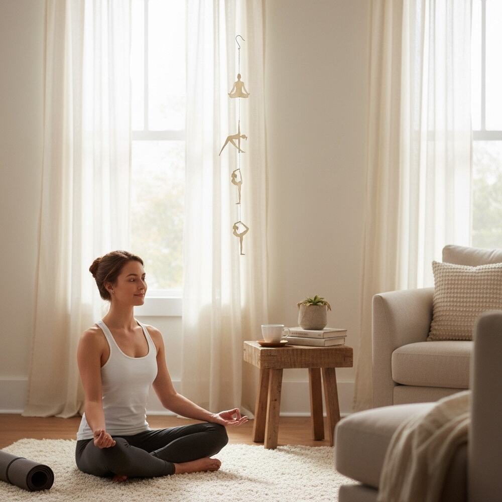 Yoga Pose Wall Hanging balance strength peace beauty tranquility mindfulness.​
